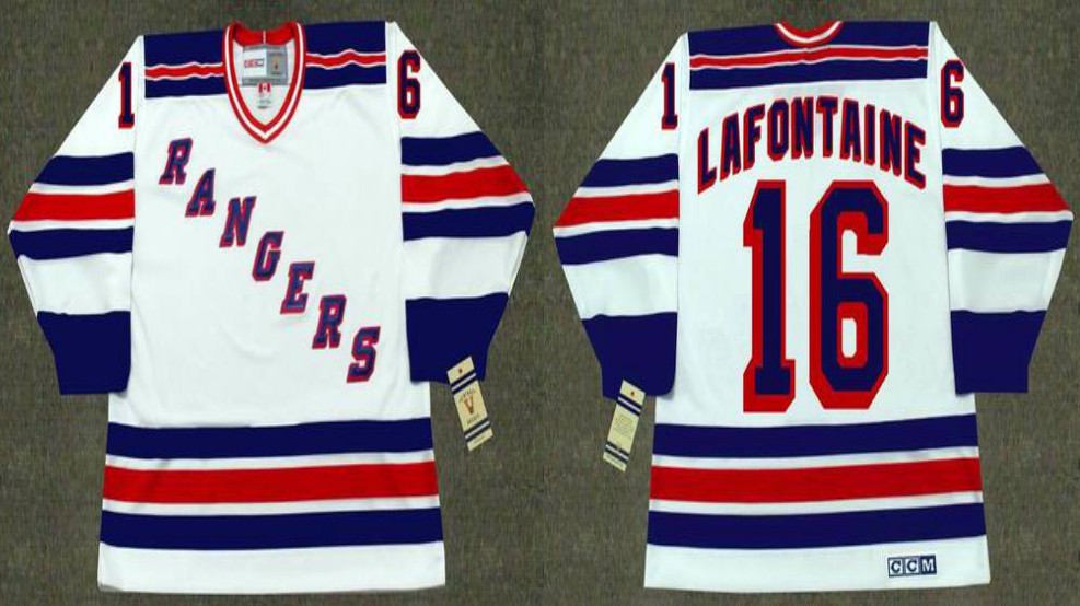 2019 Men New York Rangers #16 Lafontaine white CCM NHL jerseys